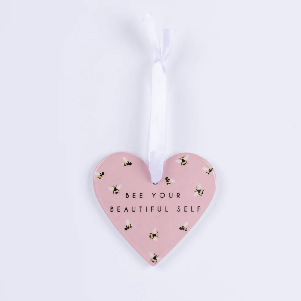 Belly Button Designs | Ceramic Heart Hanging Decoration | Bee Your Beautiful Self