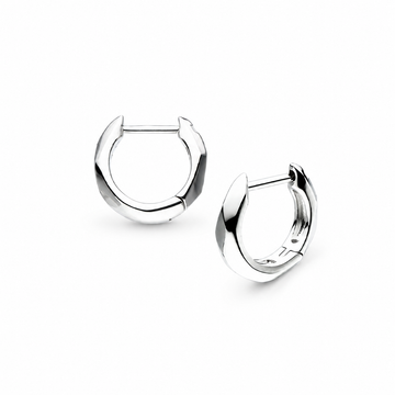 Kit Heath | Sterling Silver Geo Hinged Hoop Earrings