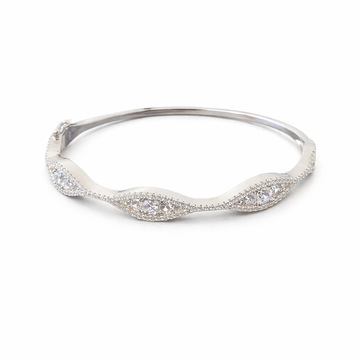 Real Effect | Sterling Silver Stone Set Bangle