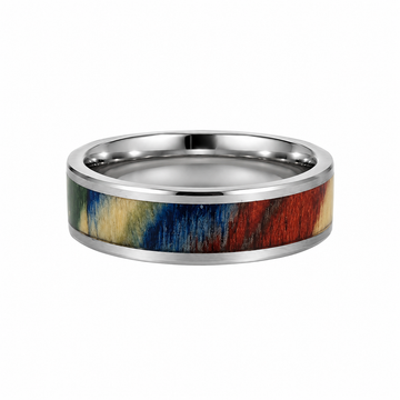 Unique & Co | Tungsten Carbide Ring With Wood Inlay