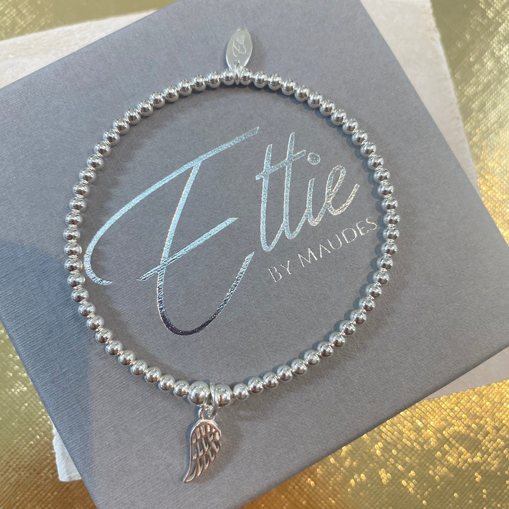 Ettie Thinbead Small Angel Wing Bracelet