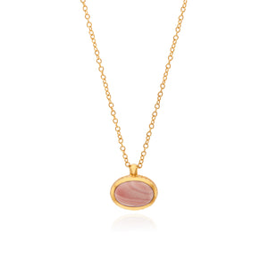 Anna Beck | Small Pink Opal Pendant Necklace