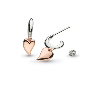 Kit Heath | Desire Kiss Blush Mini Heart Hoop Drop Earrings