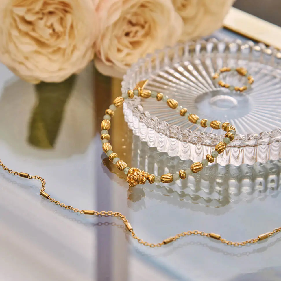 ChloBo | Gold Rosebud Aventurine Bracelet
