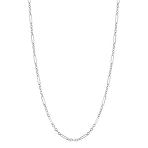 9ct White Gold Multi-Link Chain Necklace