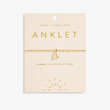 Joma Jewellery | Hammered Heart Anklet