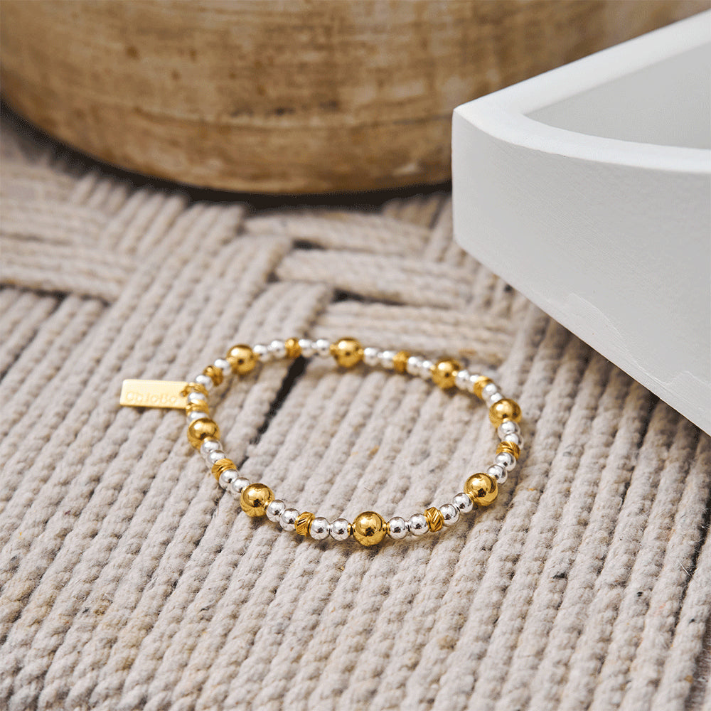 ChloBo | Gold and Silver Sparkle Ball Bracelet