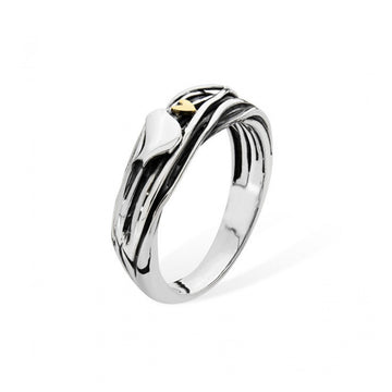 Linda Macdonald | Sterling Silver & 9ct Gold Bird Ring