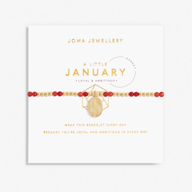 Joma Jewellery | Gold January Garnet Bracelet