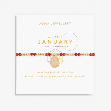 Joma Jewellery | Gold January Garnet Bracelet