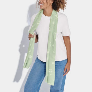 Katie Loxton | Printed Scarf | Leopard Brushstroke | Soft Sage & Off White