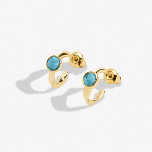 Joma Jewellery | December Birthstone Hoop Earrings