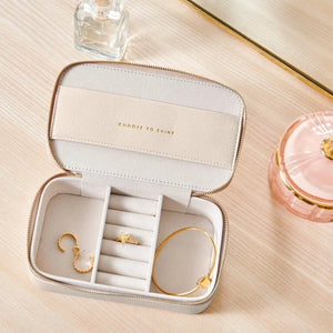 Katie Loxton | Pebble Jewellery Box | Choose To Shine | Eggshell