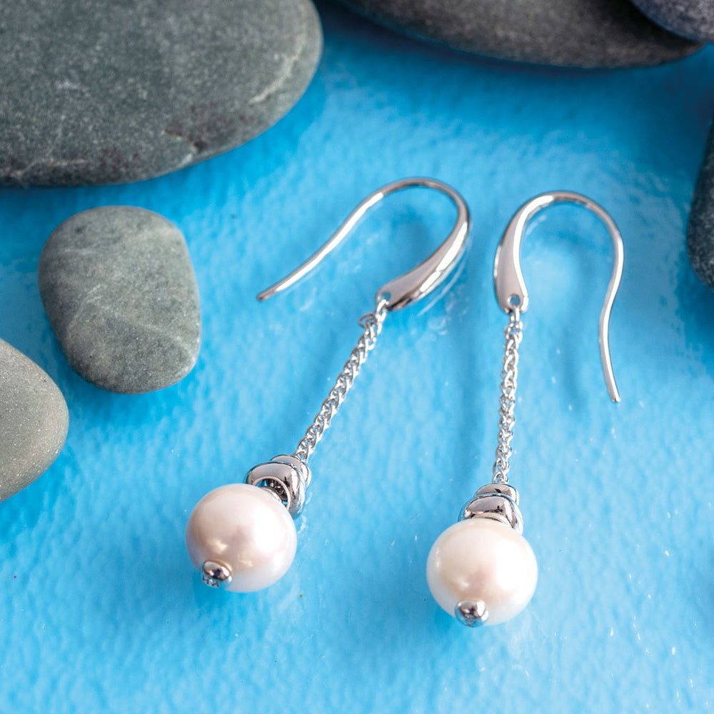 Kit Heath | Coast Tumble Pearl Chain Drop Earrings