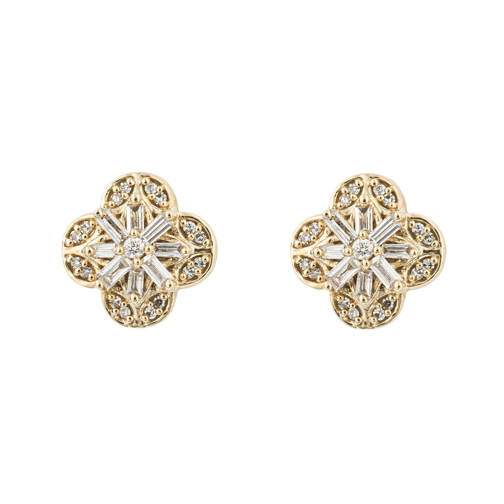 
            
                Load image into Gallery viewer, 9ct Gold Flower Stud Earrings
            
        