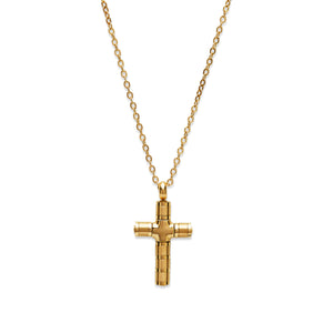 Unique & Co | Stainless Steel Gold IP Plated Cross Necklace