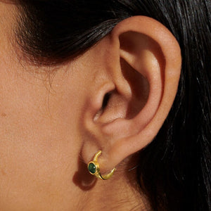 Joma Jewellery | May Birthstone Hoop Earrings