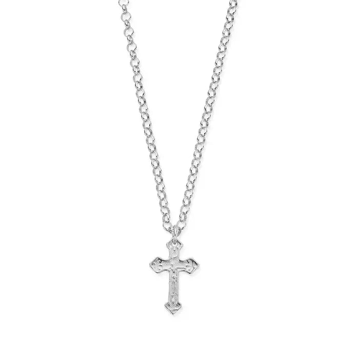 ChloBo | Men’s Belcher Chain Embossed Cross Necklace