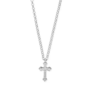 ChloBo | Men’s Belcher Chain Embossed Cross Necklace