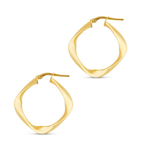 The Hoop Station | Square Hoops - Gold (Shiny) - New Medium Size