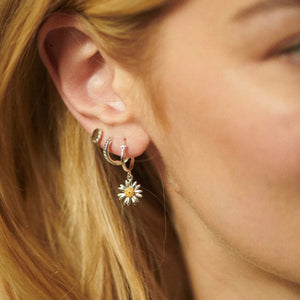 Daisy London | Sterling Silver Flower Drop Earrings
