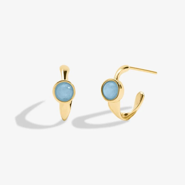 Joma Jewellery | March Birthstone Hoop Earrings