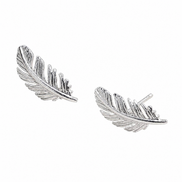 Lisa Angel | Silver Feather Earrings