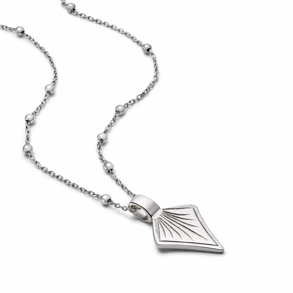 Daisy London | Sterling Silver Palm Leaf Bobble Chain Necklace