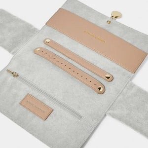 Katie Loxton | Pebble Jewellery Roll | A Little Sparkle | Soft Tan