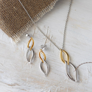 Kit Heath | Twine Link Duo Golden Necklace