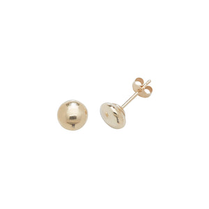 9ct Yellow Gold Button Stud Earrings