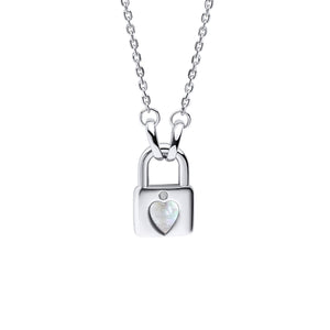 D For Diamond | Padlock Heart Necklace