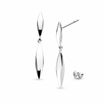Kit Heath | Sterling Silver Glint Drop Earrings