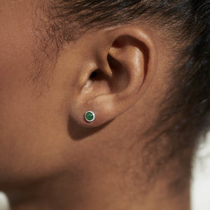 Joma Jewellery | May Green Agate Boxed Birthstone Earrings
