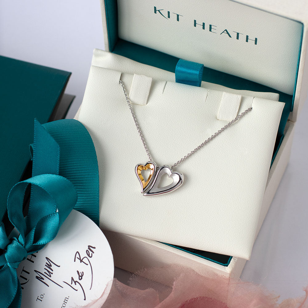 Kit Heath | Desire Love Story Tender Together Gold Twinned Heart Necklace