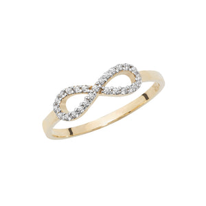 9ct Yellow Gold Infinity Ring