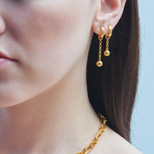 Rachel Jackson | Stellar Orb Drop Chain Earrings