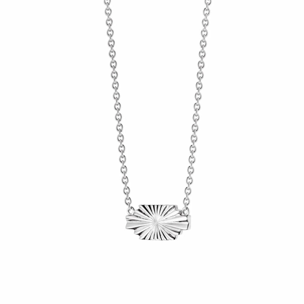 Daisy London | Estée Lalonde Mini Sunburst Shield Necklace