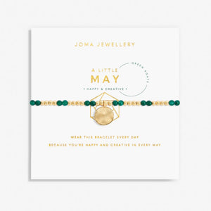 Joma Jewellery | Gold May Green Agate Bracelet