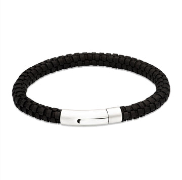 Unique & Co | Matt Black Leather Bracelet