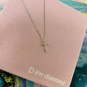 D For Diamond | Cross Pendant With Diamond