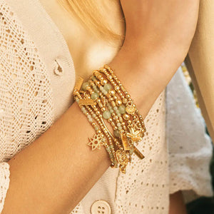 ChloBo | Gold Forget Me Not Aventurine Bracelet