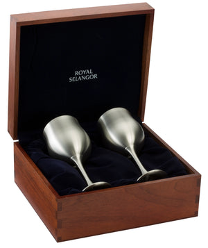 Royal Selangor | Wine Goblets In Wooden Gift Box