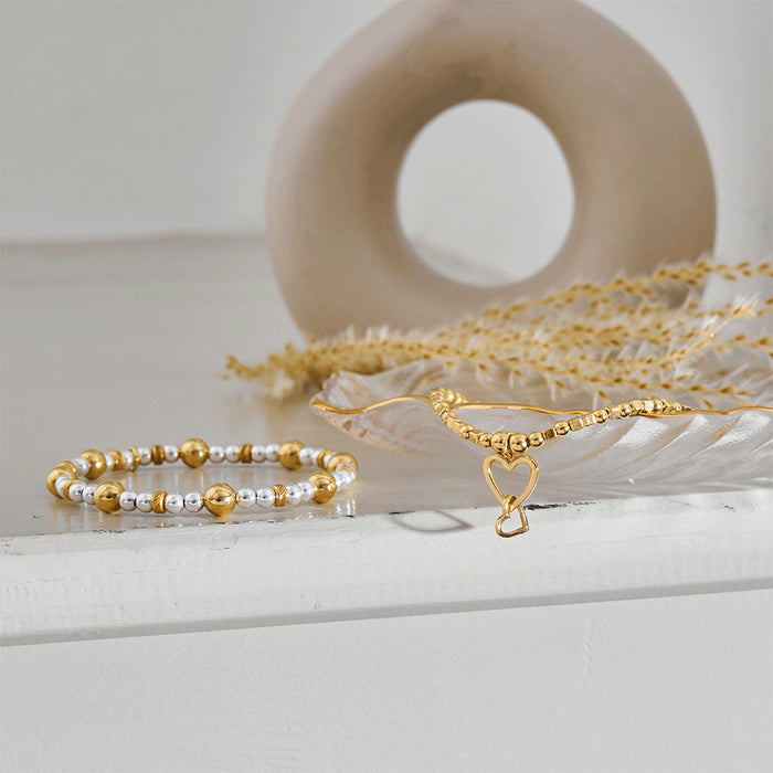 ChloBo | Gold and Silver Sparkle Ball Bracelet