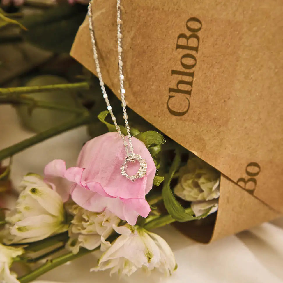 ChloBo | Delicate Cube Chain Wisteria Necklace