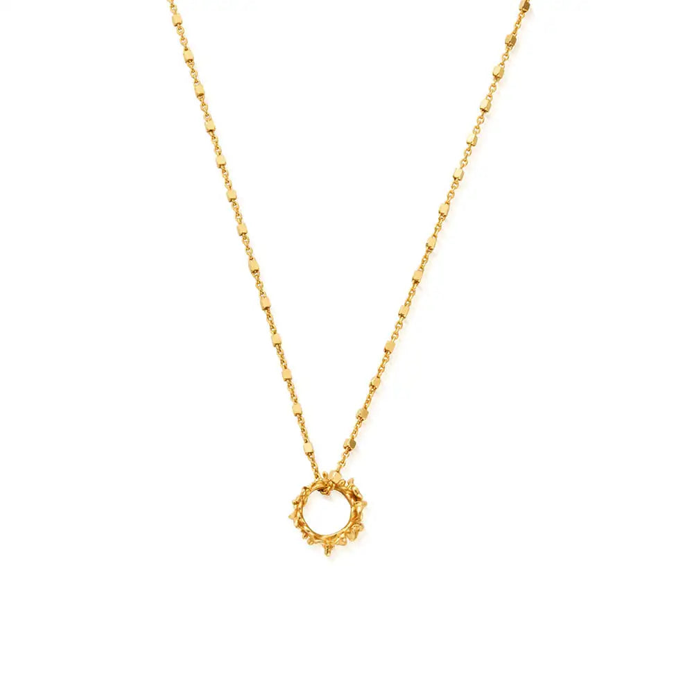ChloBo | Gold Delicate Chain Cube Wisteria Necklace