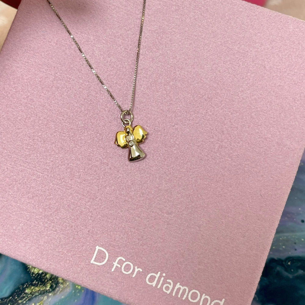 D for Diamond | Angel Necklace