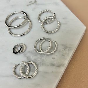 Gisser | Classic Silver Hoops