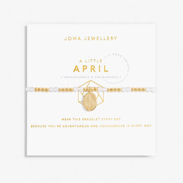 Joma Jewellery | Gold April Rock Crystal Bracelet