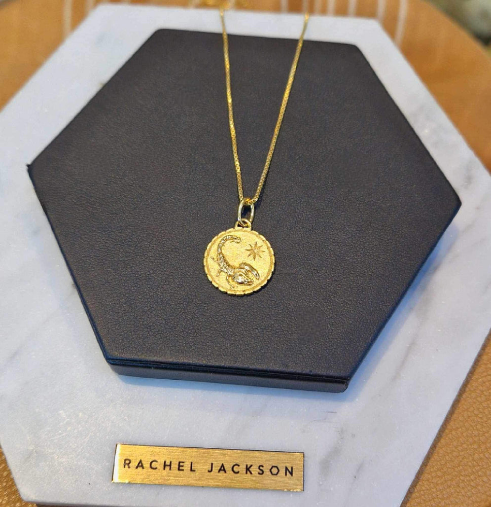 Rachel Jackson | Zodiac Art Coin Necklace | Gold